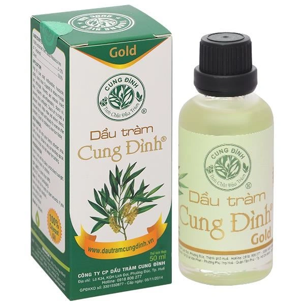 Dầu tràm Cung Đình Gold hỗ trợ điều trị cảm mạo, phong hàn, nhức đầu